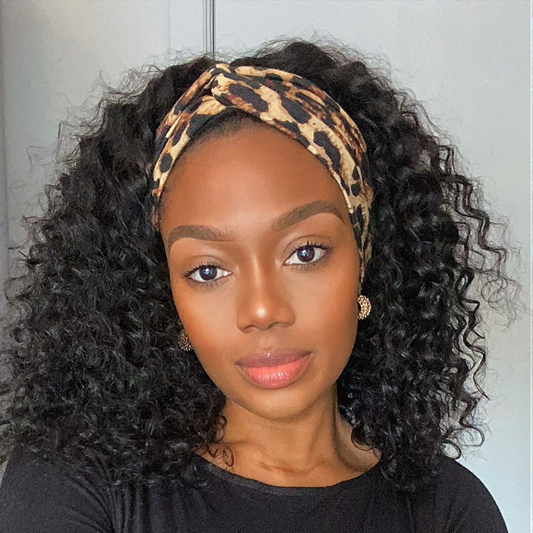 Long Deep Wave Headband Wig