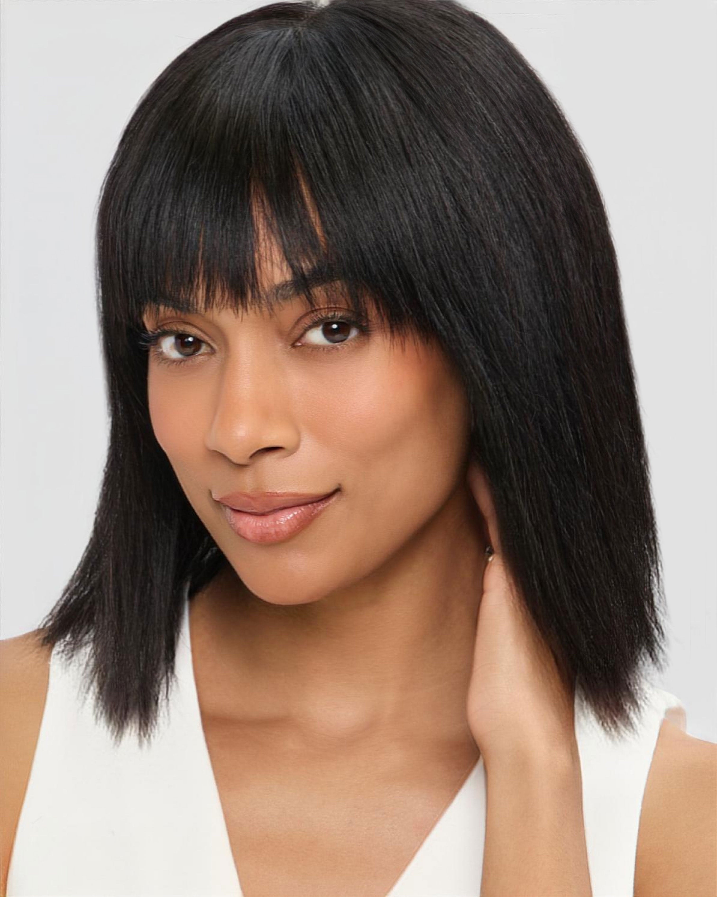 Yaki Straight Bob With Bangs Wig (Amazon) Natural Look