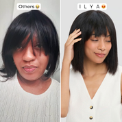 Yaki Straight Bob With Bangs Wig (Amazon) Natural Look